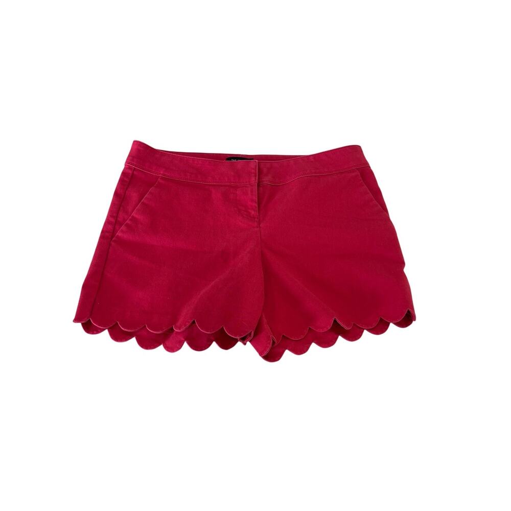 The Limited Red Scalloped Hem Shorts Size Medium / 10 | Cotton Blend Women’s - Picture 6 of 11